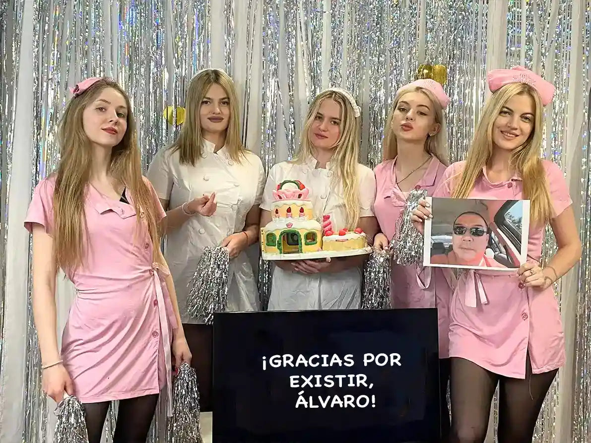 Chicas glamurosas de rosa