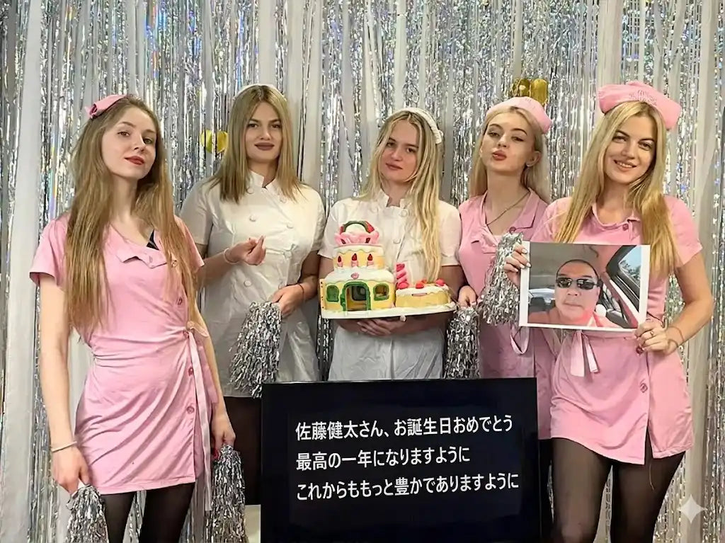 グラマラスなピンクの女の子たち